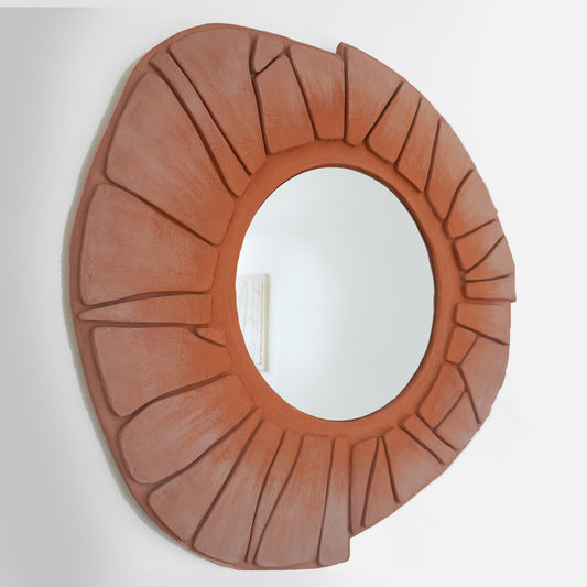 Light: Concrete Bas Relief Mirror