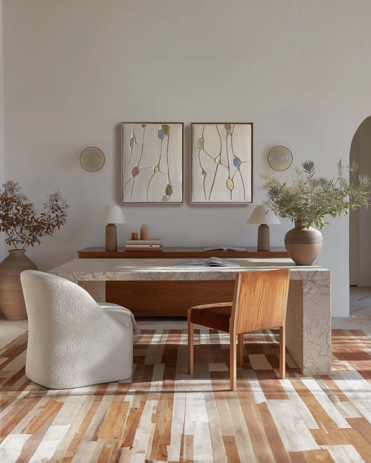 Flowing Pebbles 1 - Diptych