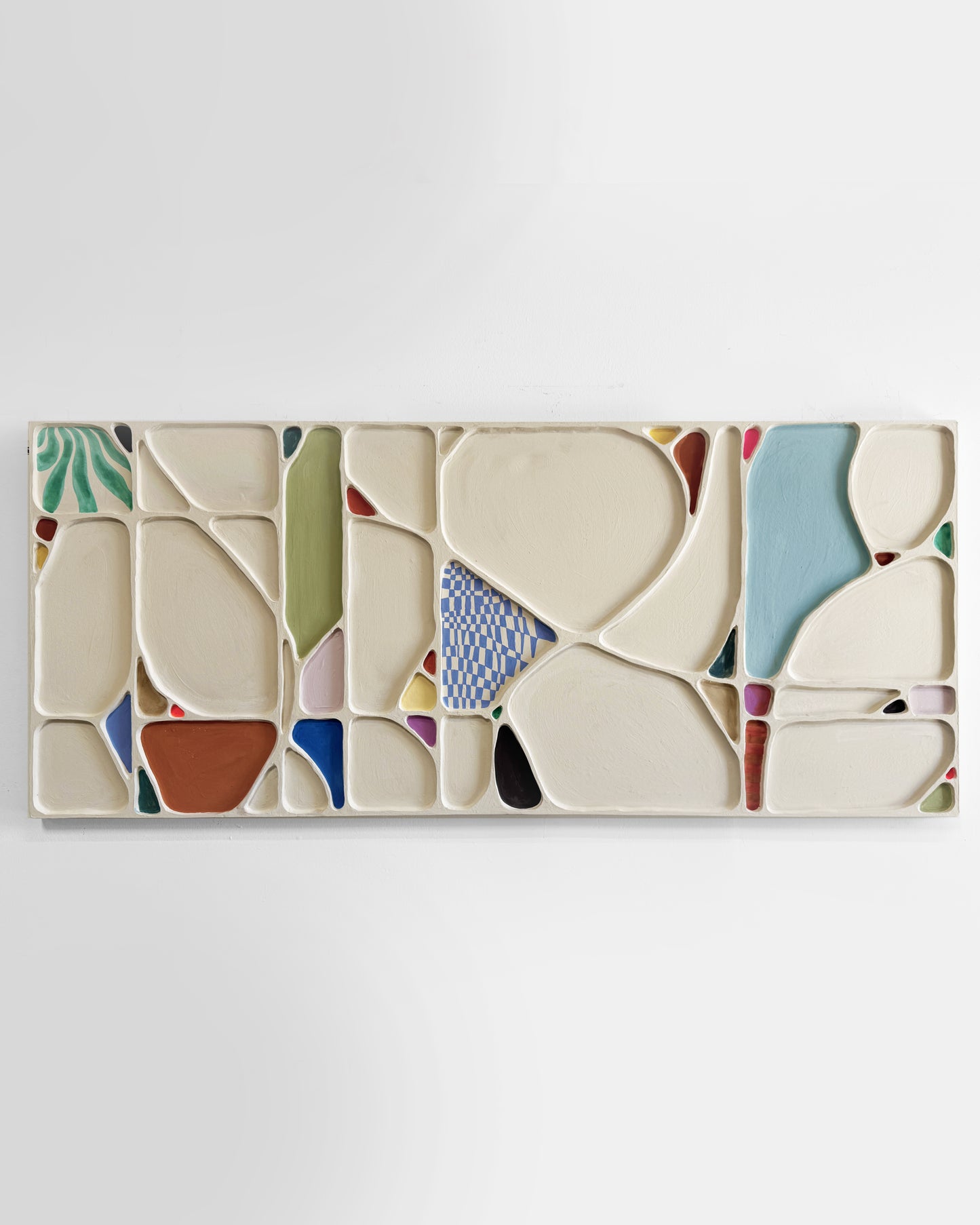 Viernes: Mixed Media Bas Relief 84" x 36" (213 cm x 91.44 cm)