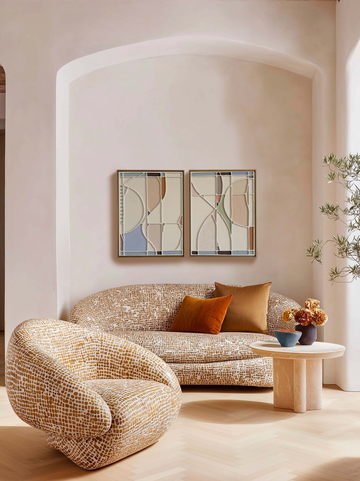 East to West Diptych_ 36" x 24"