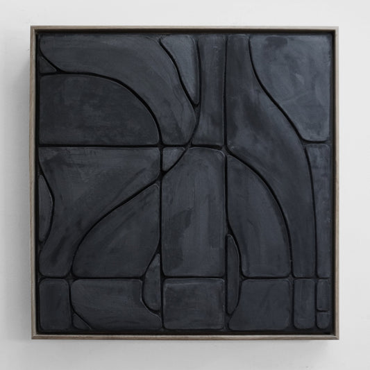 Drift 4 : Concrete Bas Relief 24" x 24" (61 cm x 61 cm) - Beatriz Salazar Art