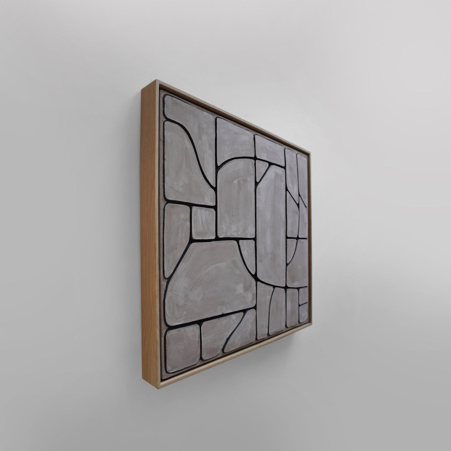 Space 2: Concrete Bas Relief 24" x 24" ( 61 cm x 61 cm) - Beatriz Salazar Art