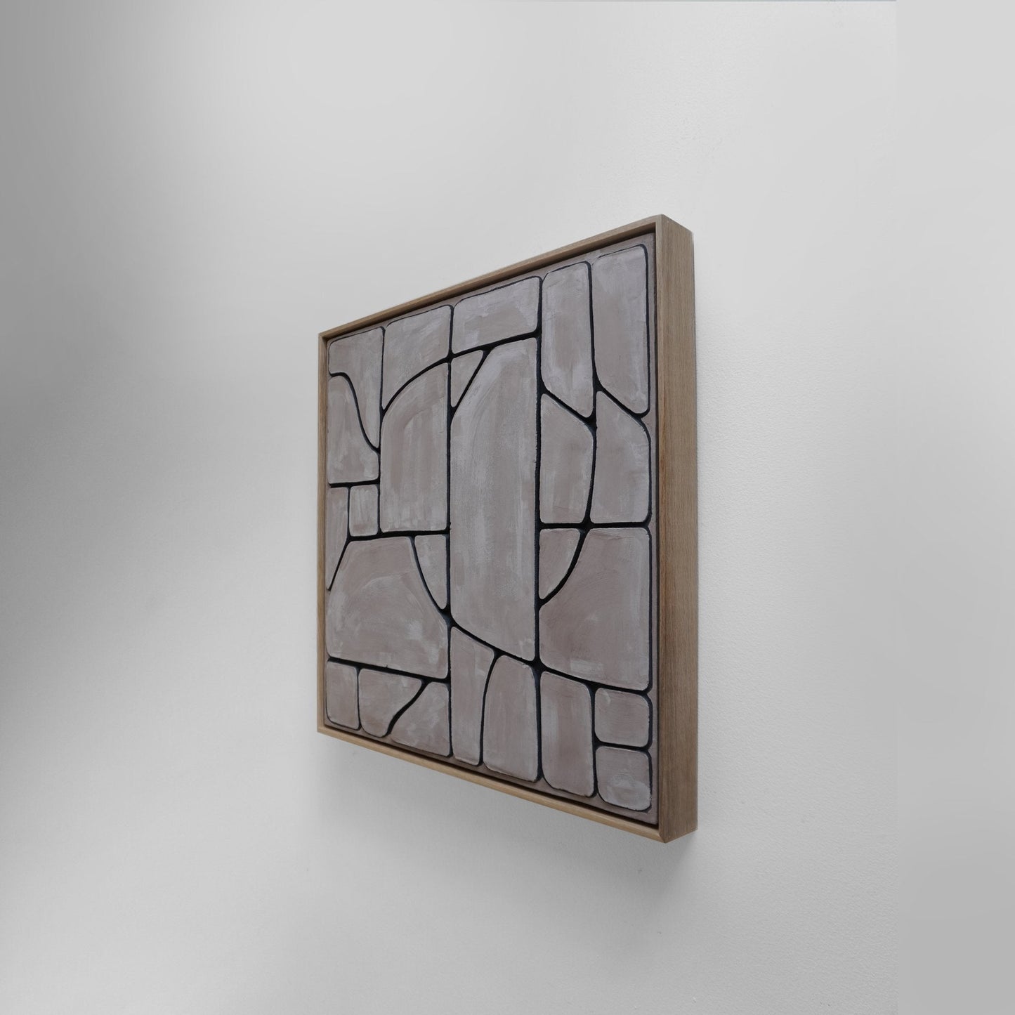 Space 2: Concrete Bas Relief 24" x 24" ( 61 cm x 61 cm) - Beatriz Salazar Art